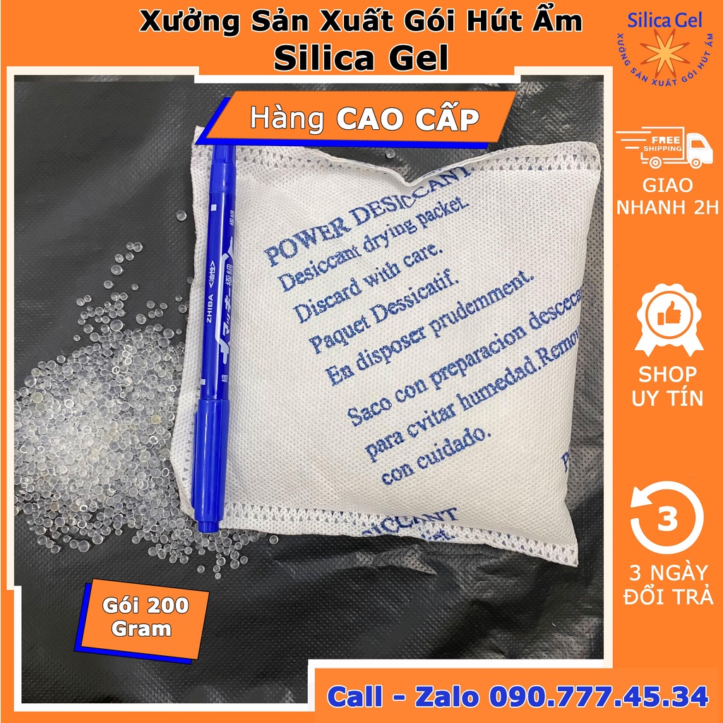 Túi Gói Hút Ẩm 100g/200g/500g Đóng Túi 1Kg/500 Gram - Hạt Hút Ẩm Silica Gel