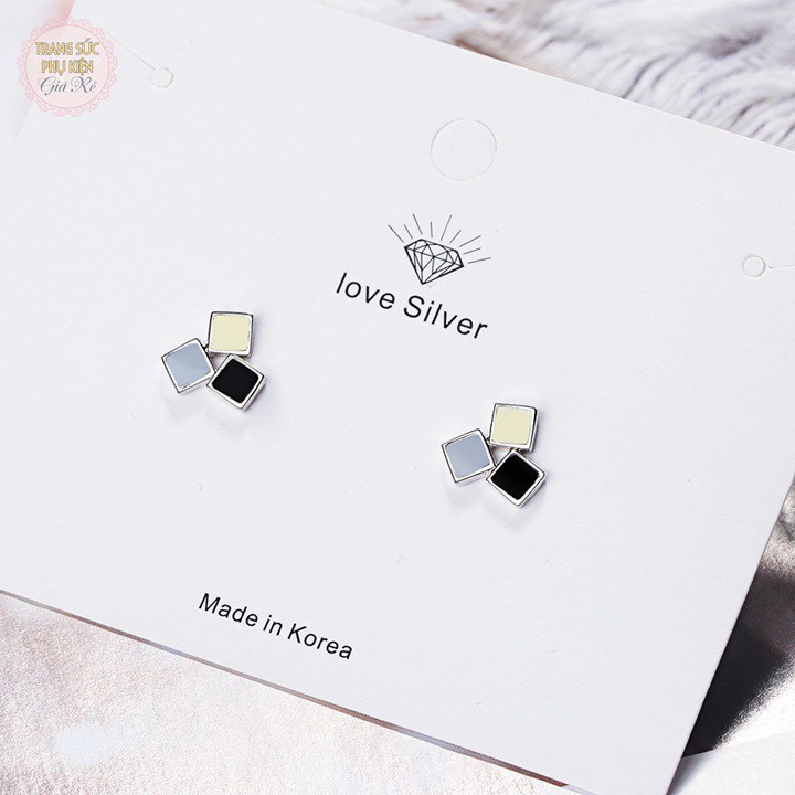 Bông tai thời trang Hàn nhỏ xinh, bạc ý S925 -HT230
