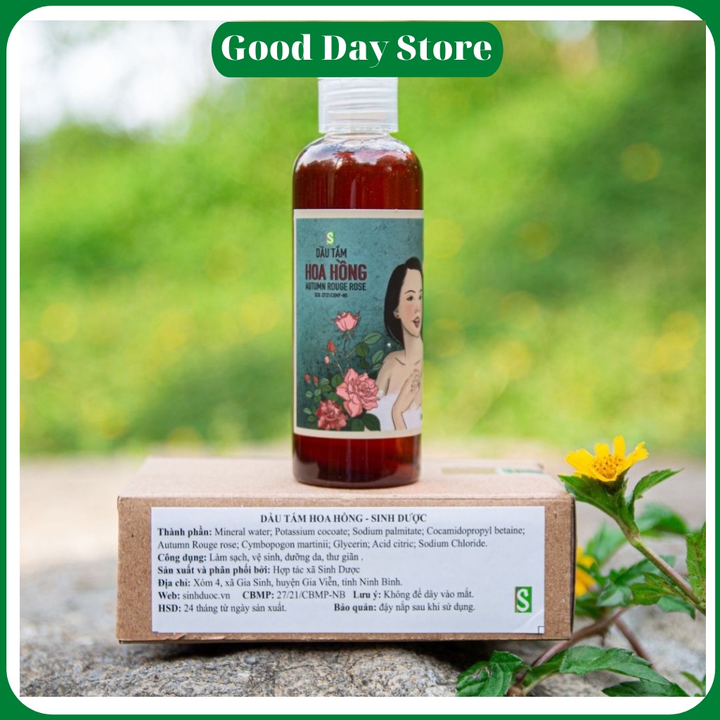 Dầu tắm hoa hồng - sữa tắm sinh dược thiên nhiên làm sạch,dưỡng da và thư giãn