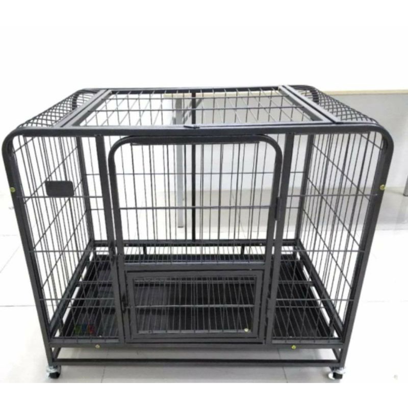Chuồng sắt ống hộp có bánh xe cao cấp 65x90 cao 85