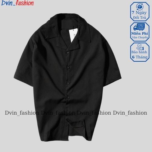 Áo sơ mi ngắn tay nam nữ cổ vest Gman chất lụa thoáng mát Dvin_fashion