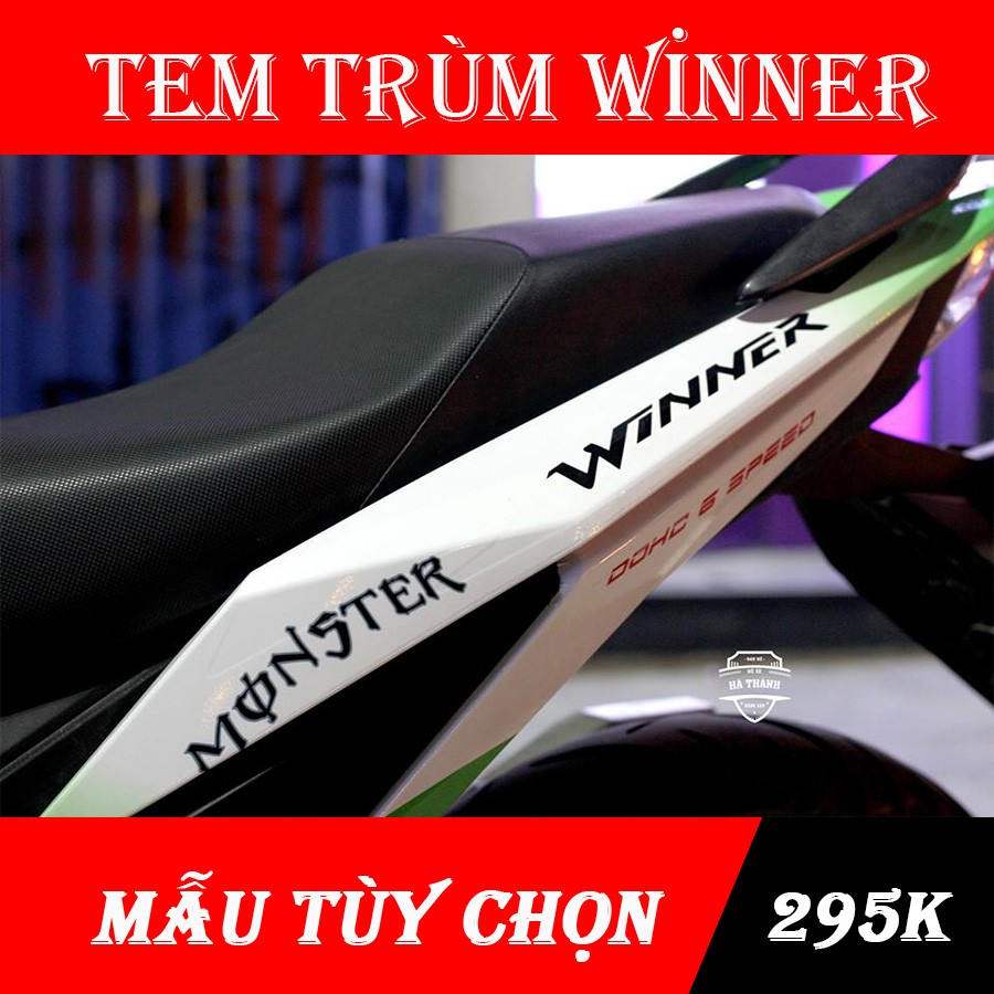 Tem Trùm Winner Xanh Trắng Monster