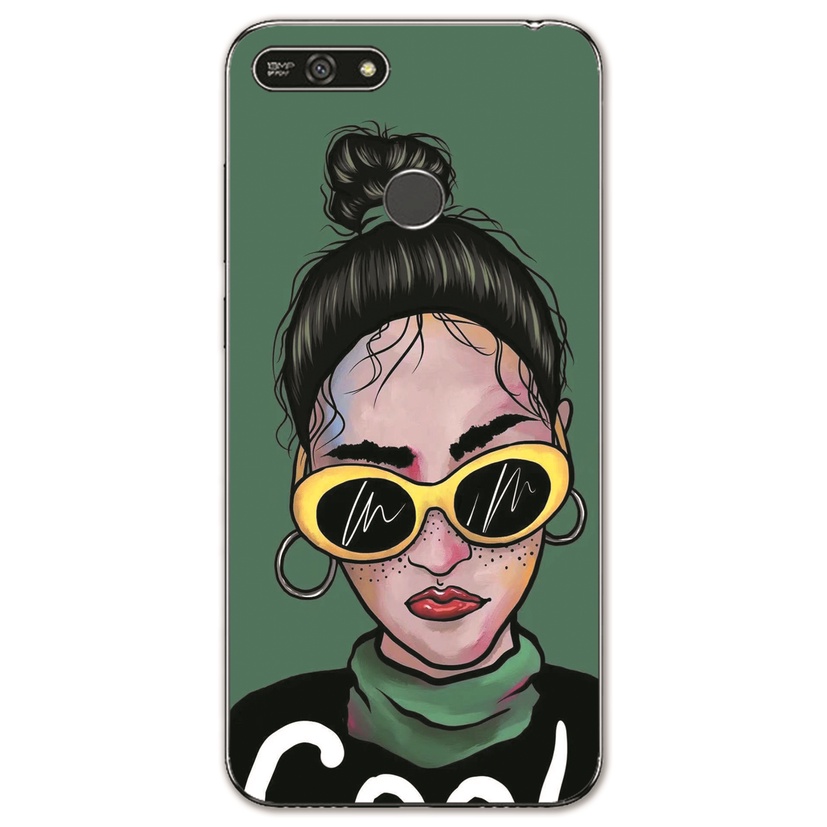 Huawei Y7 Prime 2018/Honor 6X 6C /GR3 GR5 2017/Enjoy 6 6S 5 5S Y6 Pro INS Cute Cartoon Beautiful girl Soft Silicone TPU Phone Casing Lovely Retro Personality Case Back Cover Couple