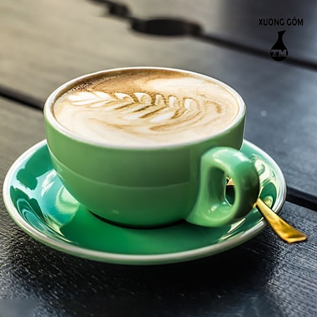 Bộ Tách Uống Trà, Cà Phê Capuchino - 220ml Xưởng Gốm TM Bát Tràng