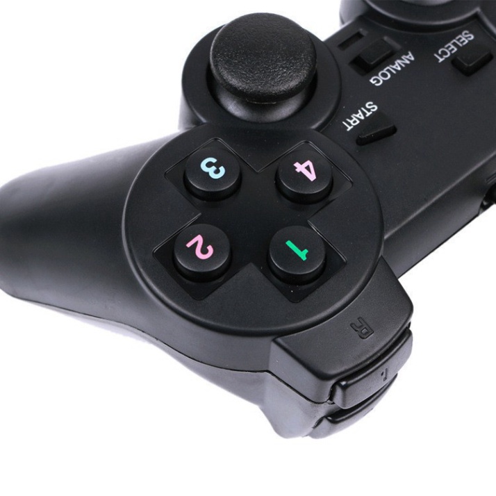 Tay cầm chơi game PS2, PS3, PS4 có dây chế độ rung, dây kết nối USB cho PC  Laptop
