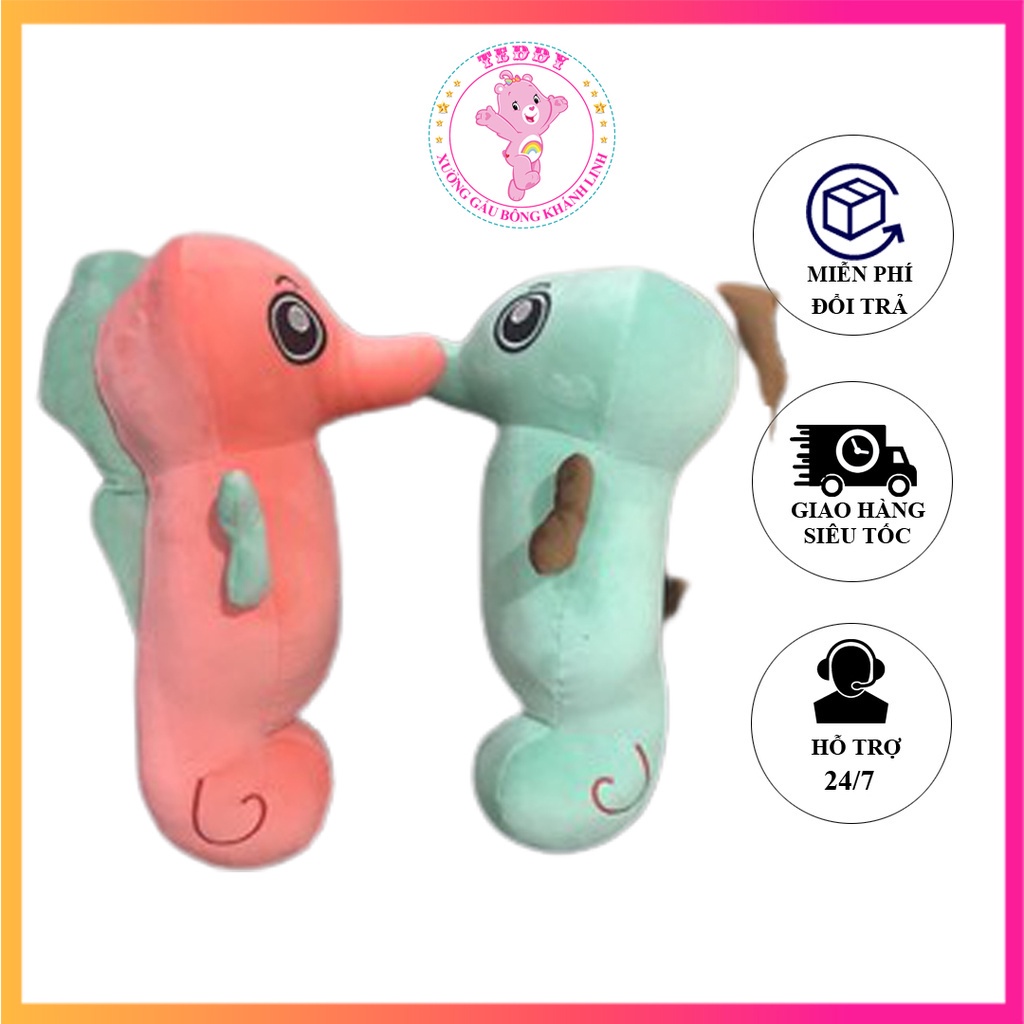 Gấu Bông Cá Ngựa Size 40Cm Ngộ Nghĩnh Được Làm Bằng Vải Và Bông Cao Cấp Hàng Xuất Siêu Thị