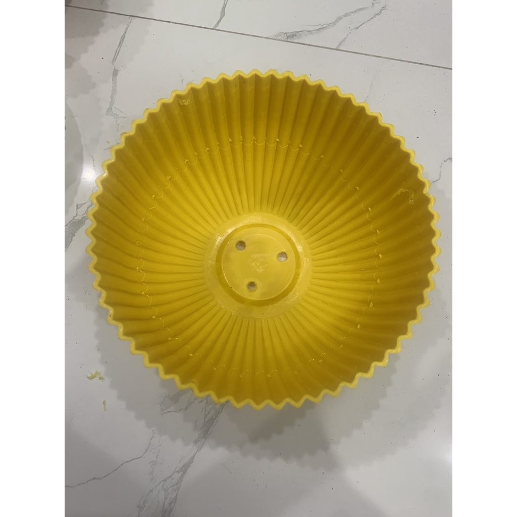 Chậu nhựa trồng cây hoa tròn sóng nhựa dày xịn, loại nhựa dẻo cao cấp đẹp KT 21X16cm