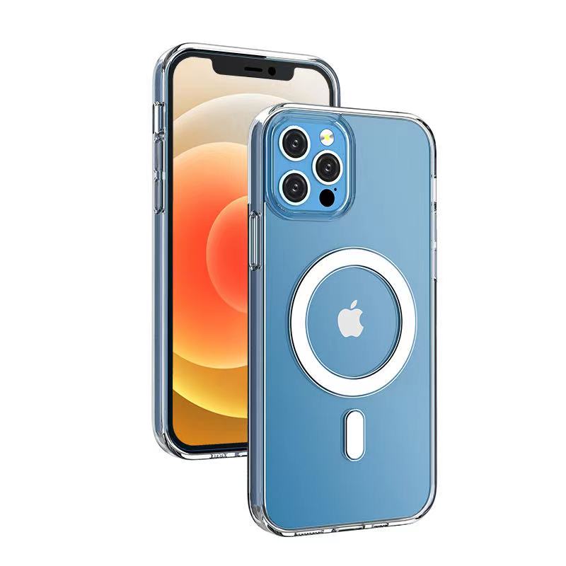 Ốp điện thoại dẻo trong suốt từ tính không dây cho Iphone 11 Pro Max 12 Pro Max 12 MINI