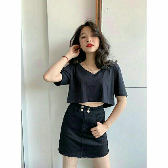 Áo tim croptop