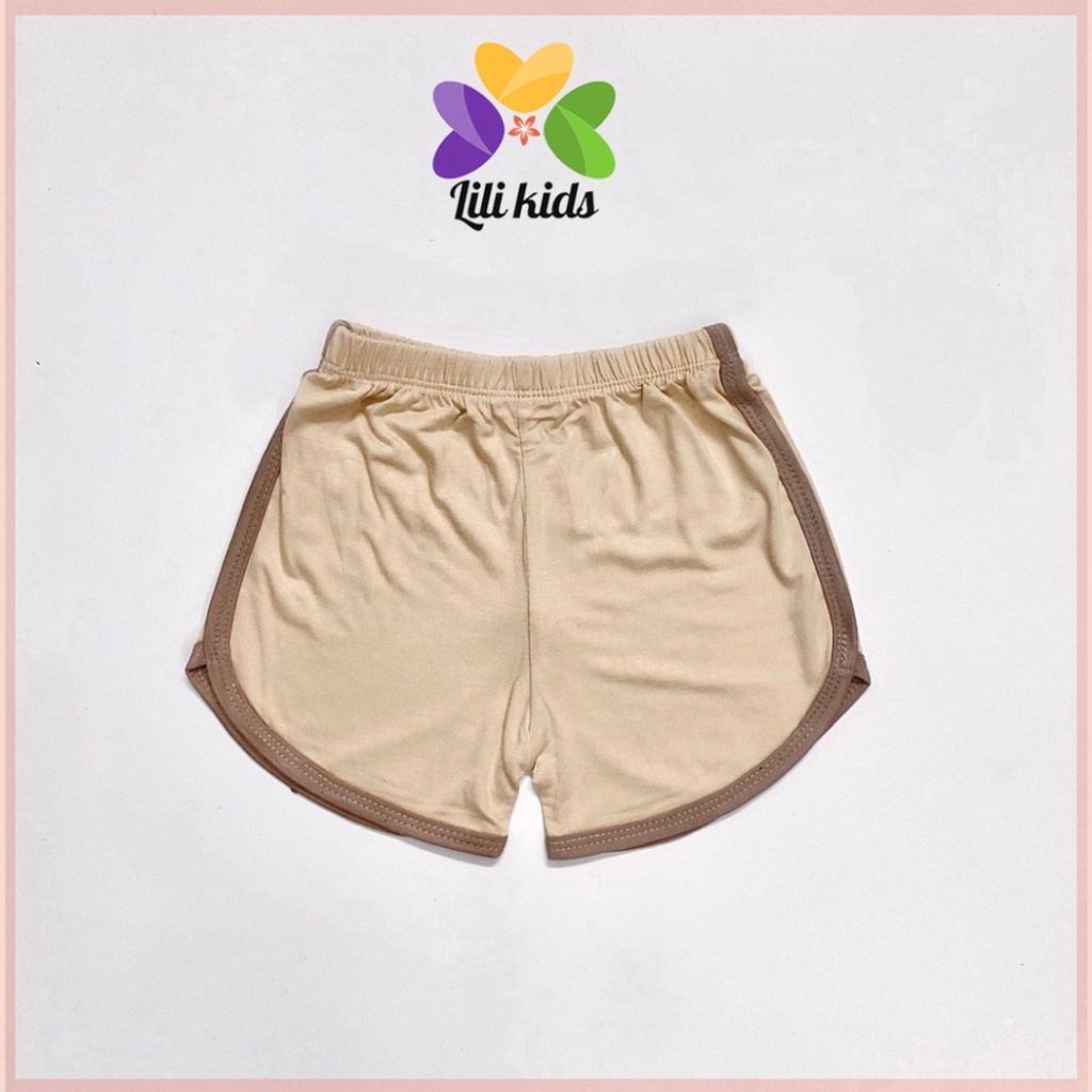 Quần đùi cho bé trai bé gái LILIKIDS quần chục chất thun lạnh không bay màu thông hơi QC10