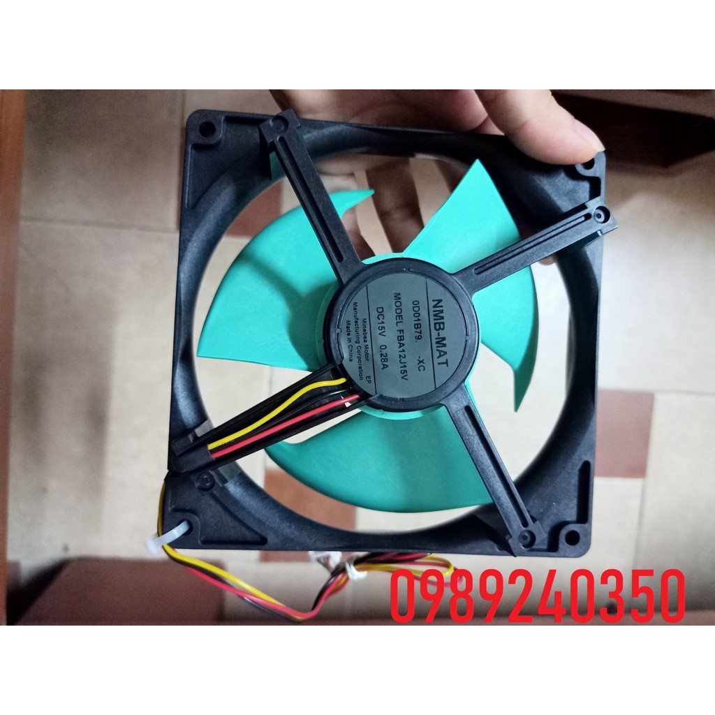 Quạt tủ lạnh DC15V - 3 dây (hình vuông 12,5x12,5cm)