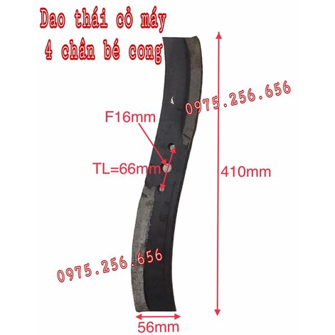 Dao thái cỏ máy 4 chân bé cong
