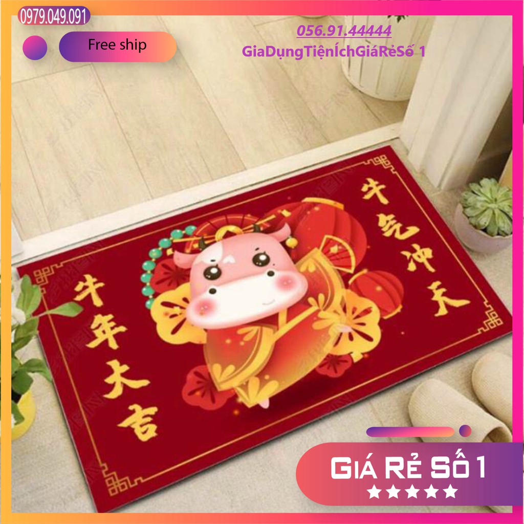 [FREESHIP]THẢM LAU CHÂN 3D CHỐNG TRƠN TRƯỢT 40x60CM