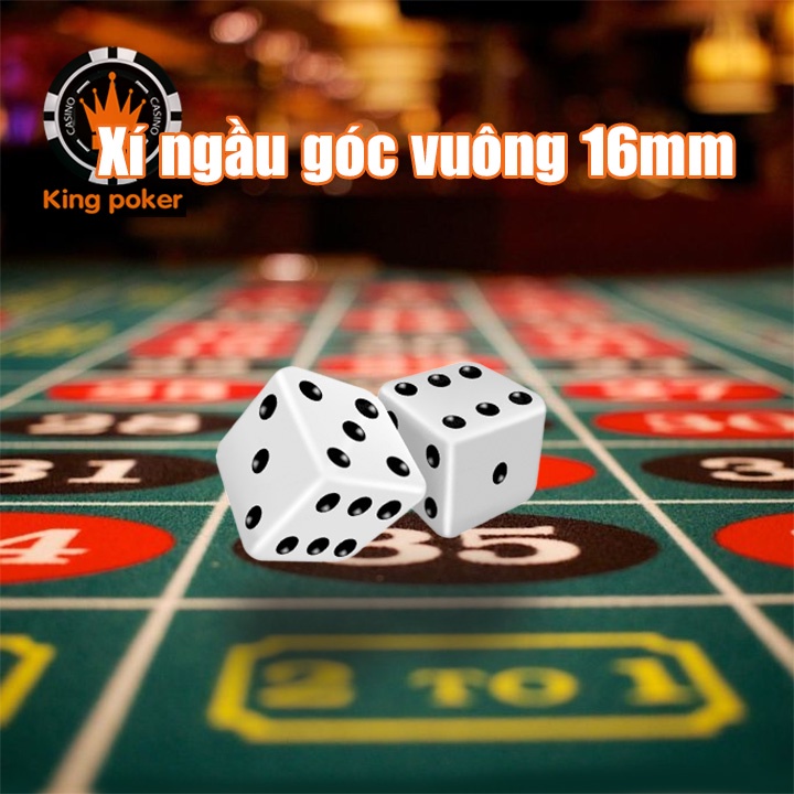 Combo 10 viên xí ngầu chơi game chuẩn góc vuông 16mm