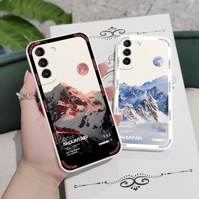 Ốp Điện Thoại Cảm Giác Chạm Thoải Mái In Hình Cảnh Mặt Trời Mọc Cho Samsung Galaxy S21 S20 FE Ultra Plus