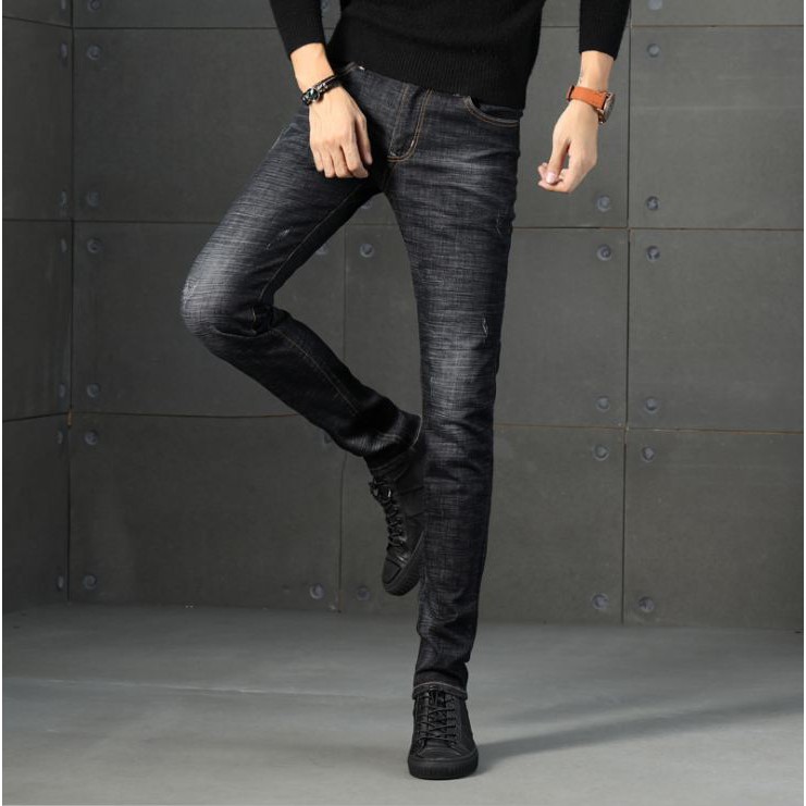 Quần jean nam rách nhẹ ⛔FREE SHIP⛔ Quần bò nam côn chuẩn form không phai màu | BigBuy360 - bigbuy360.vn