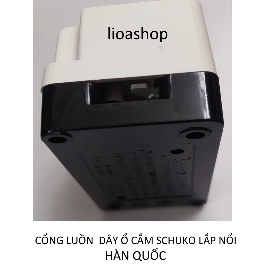 Ổ CẮM BA SCHUKO LẮP NỔI - HÀN QUỐC.
