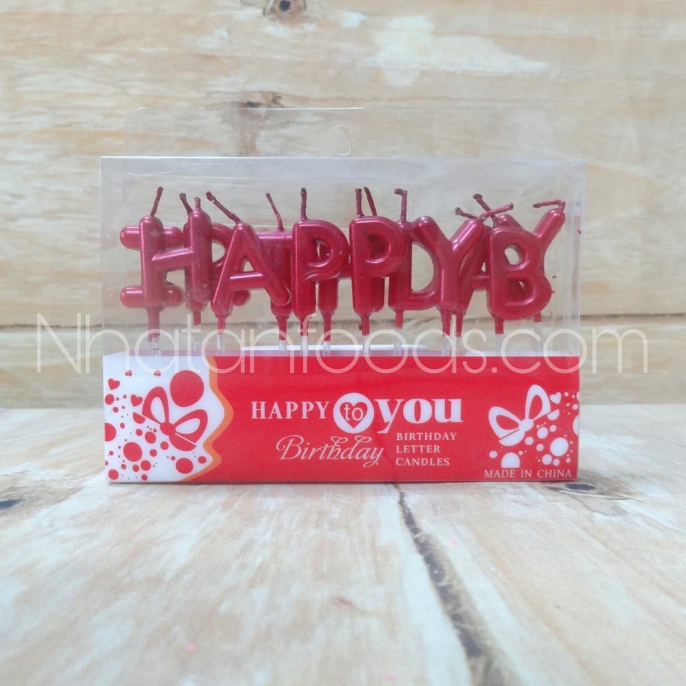 Nến chữ HAPPY BIRTHDAY (có nhiều màu)