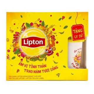 Giảm giá trà Lipton tặng ly sứ  hoặc xô đá