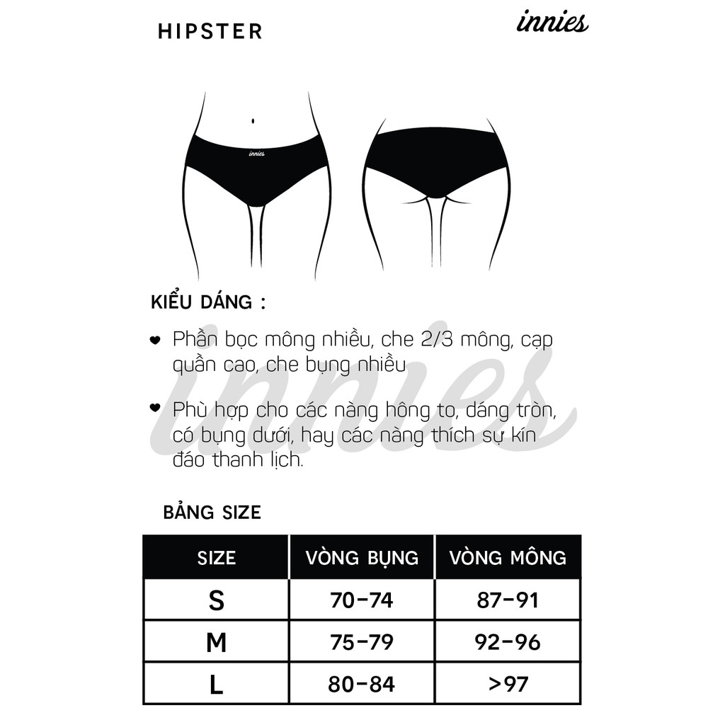 Combo 3 quần lót seamless innies - form Hipster | BigBuy360 - bigbuy360.vn