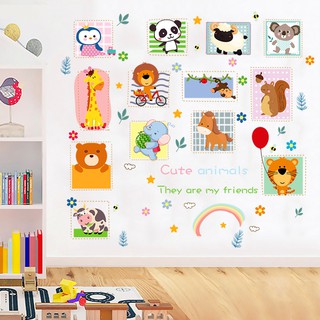 Decal dán tường ô thú ngộ nghĩnh