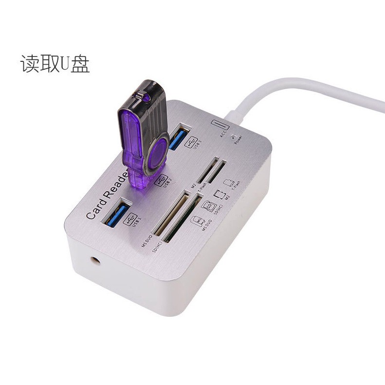 giá cực rẻ Đầu Đọc Thẻ Nhớ Sd / Tf / Cf / Xd / Ms Có Cổng Usb 2.0