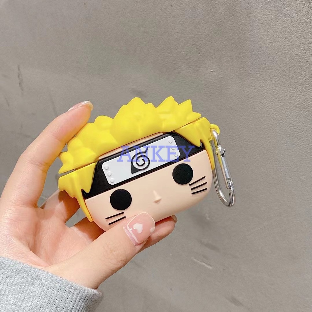 Case for Beats studio buds Vỏ bảo vệ hộp sạc tai nghe bằng silicon họa tiết hoạt hình Naruto chống sốc/ thấm nước kèm móc tiện dụng