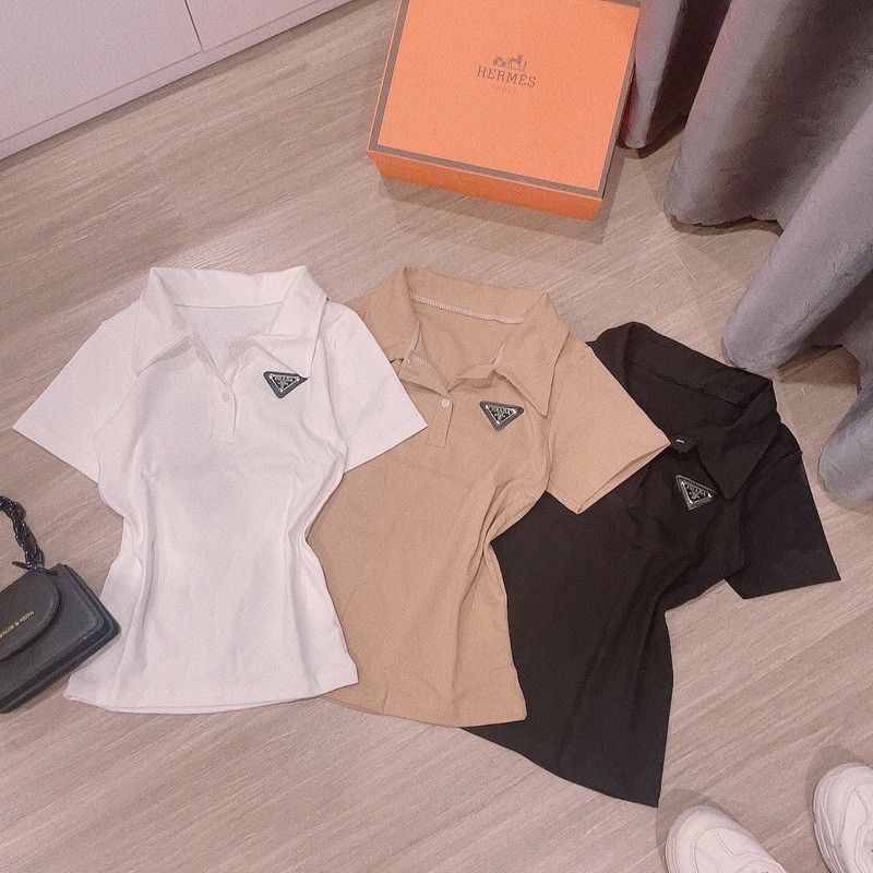 áo thun cổ trụ pradaaaa | BigBuy360 - bigbuy360.vn