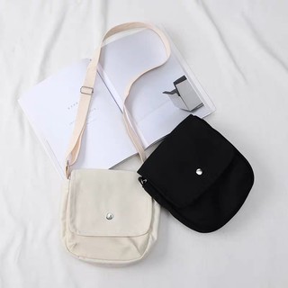 Túi Đeo Chéo Mini CANVAS NÚT BẠC Ulzzang Unisex