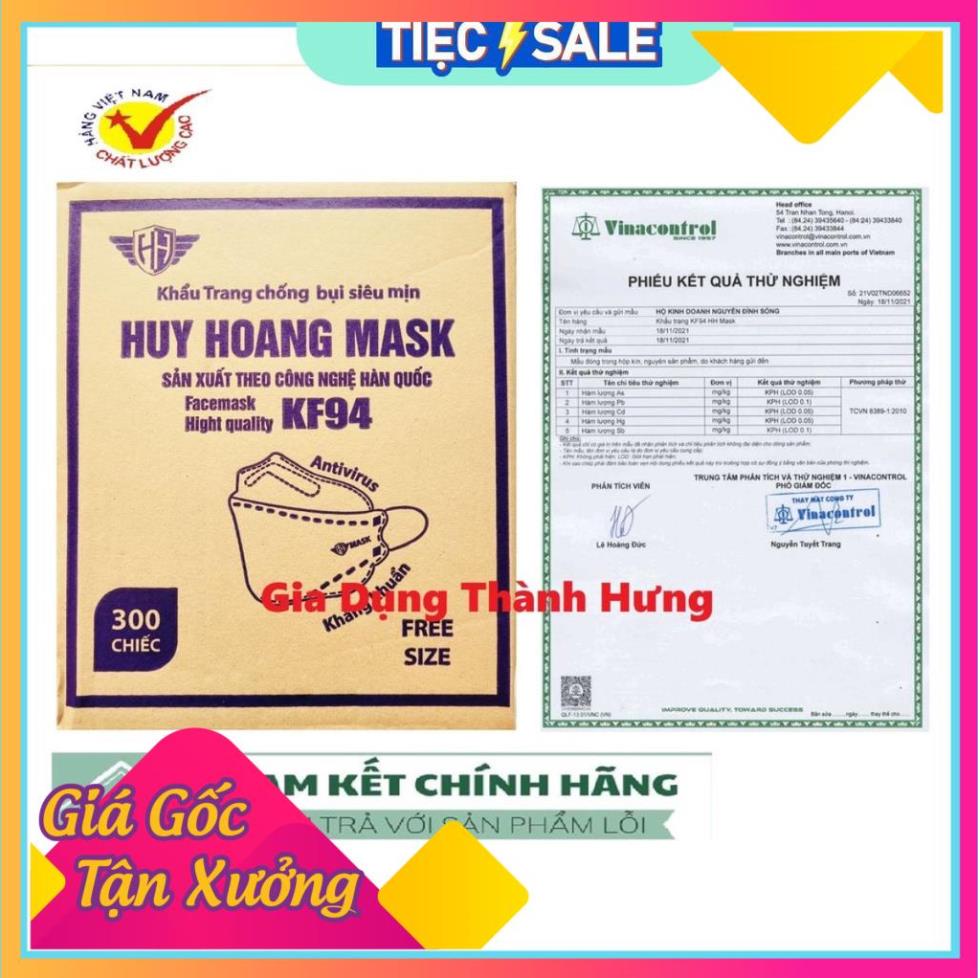 Thùng 300 Khẩu trang KF94 Huy Hoàng Mask_100% chính hãng (Hoàn tiền gấp 10 nếu bán sai sản phẩm)- TONGKHOGIADUNG5