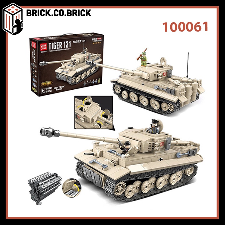 Lắp Ráp xe tăng chiến đấu Đồ chơi Xếp hình xing bao quân sự minifigures QUANGUAN Tank 100061