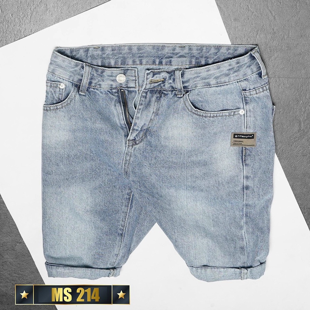Quần short jean nam màu xanh rách chất bò - quần short jean lửng nam co giãn thời trang cao cấp Tp_shop_87 ms214