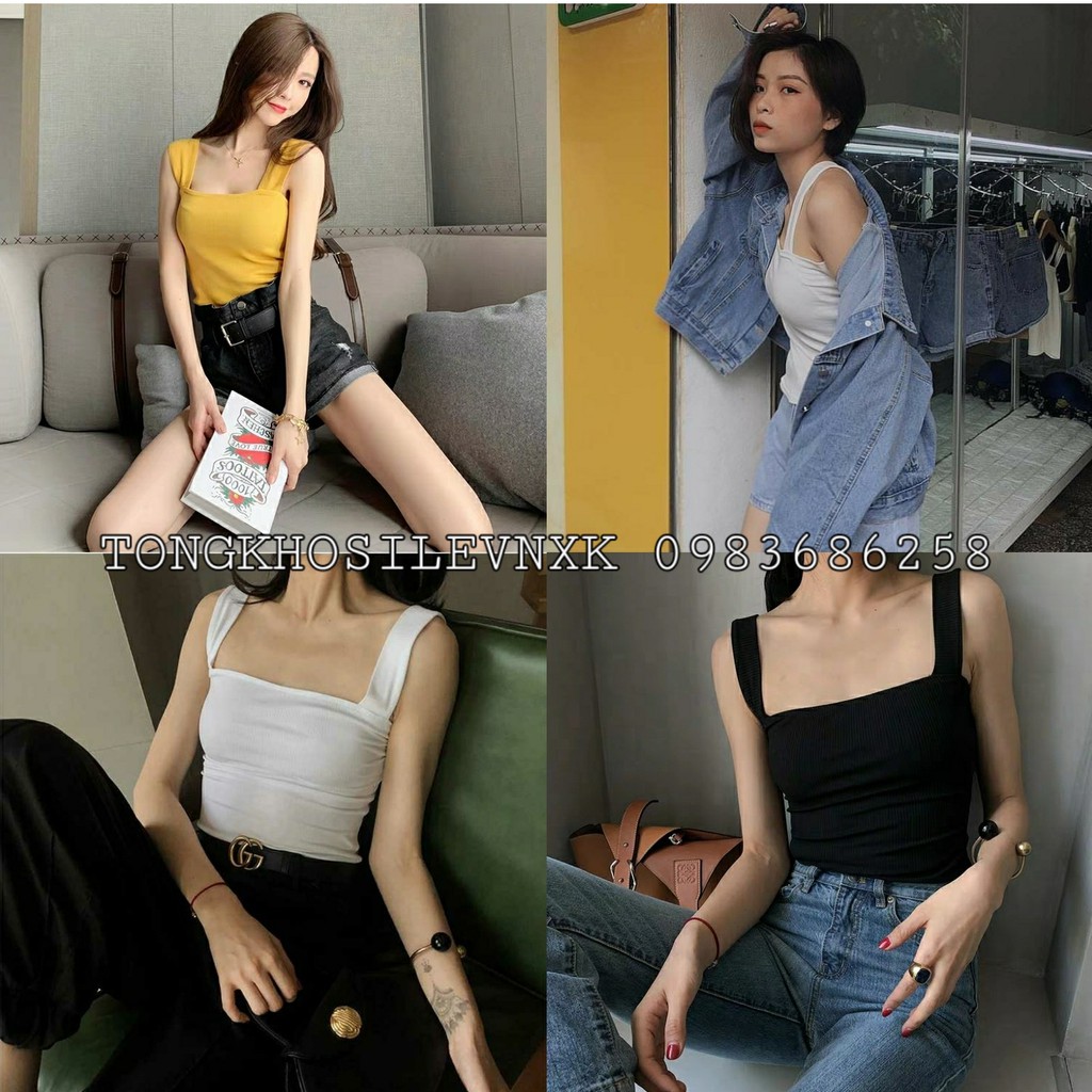 [ Mã WASTAPR giảm 10K đơn 50K] ÁO 2 DÂY BẢN TO QUẢNG CHÂU - ÁO DÂY LEN BOZIP HOT