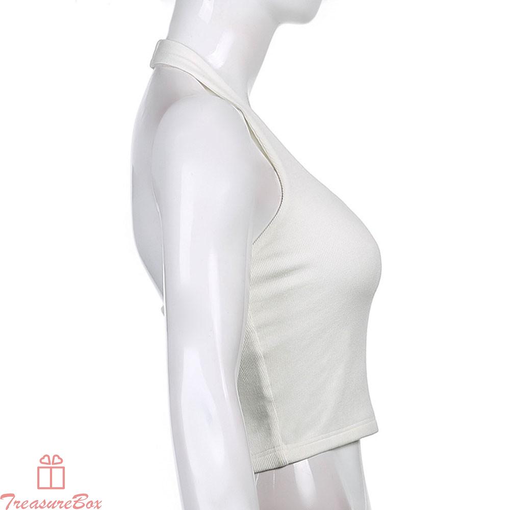 Áo Croptop Dệt Kim Thiết Kế Cổ Chữ V Hở Lưng Quyến Rũ | BigBuy360 - bigbuy360.vn