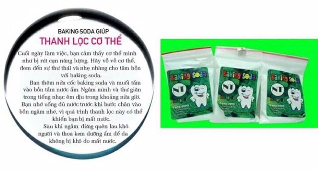 [RẺ NHẤT] BAKING SODA Y TẾ TRẮNG RĂNG Gói 100g