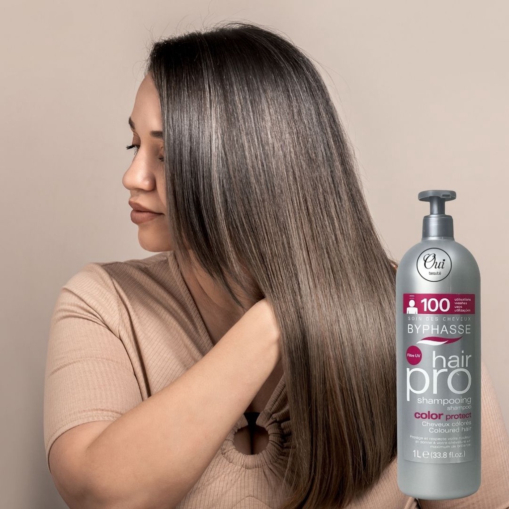 Dầu gội dành cho tóc nhuộm Byphasse Soin Des Cheveux Hair Pro Shampooing Color Protect 1000ml Ouibeaute