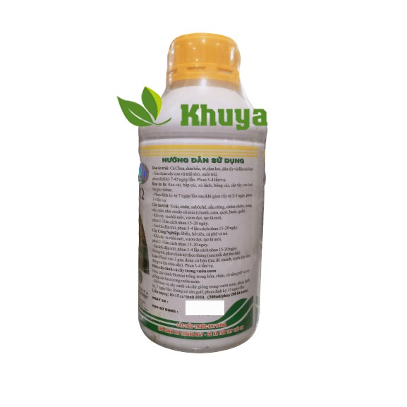 Phân bón lá đạm sinh học Growmore AminoQuelant Fe 1 lít Bổ sung Sắt