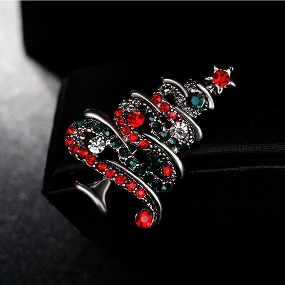 Trâm Cài Áo Hình Cây Thông Giáng Sinh Nhiều Màu Sang Trọng