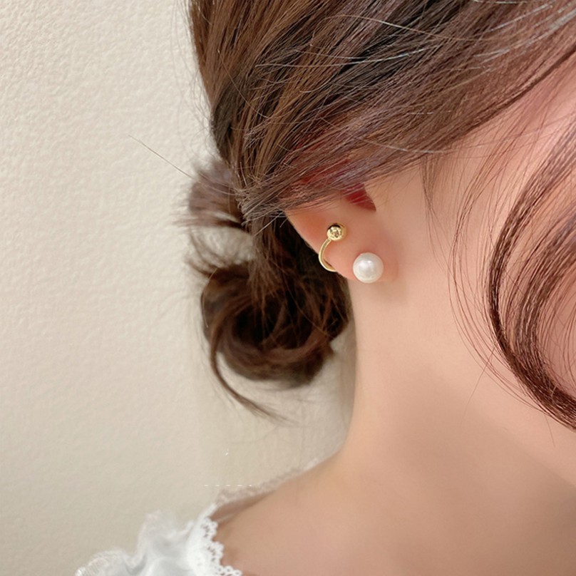 Bông Tai 925 Đính Ngọc Trai Phong Cách Vintage Cho Nữ / Khuyên tai