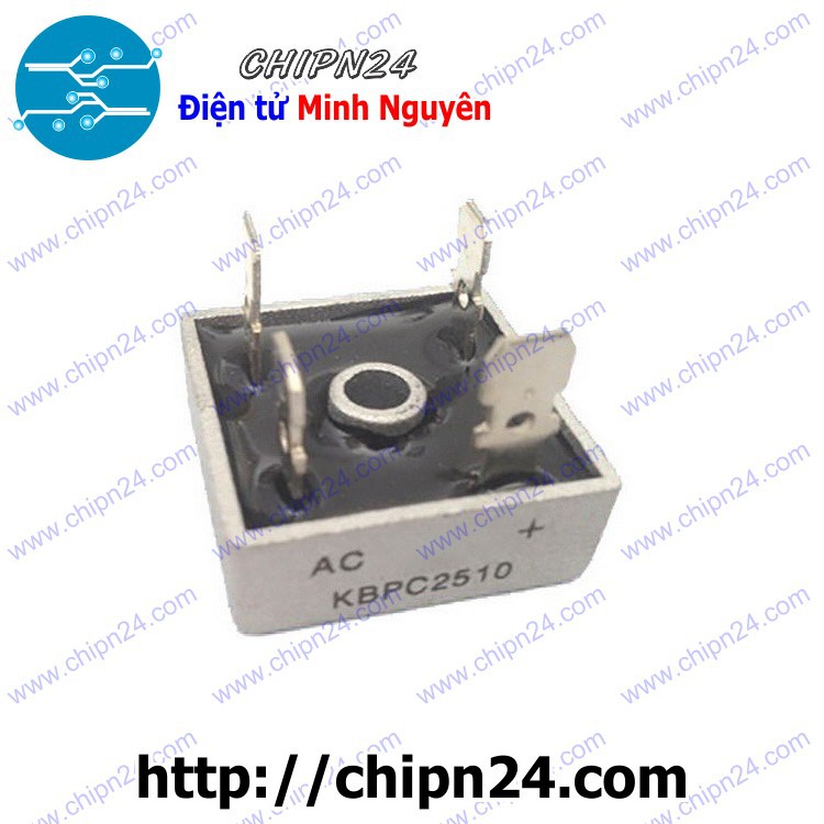 [1 CON] Cầu Diode KBPC2510 25A 1000V (25A vuông)