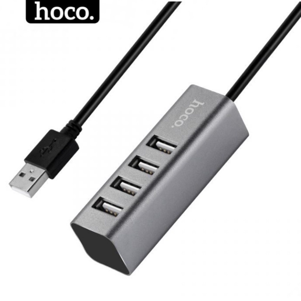 Hub usb 4 cổng HOCO HB1 - Bộ chia usb 2.0 dùng cho laptop máy tính bán