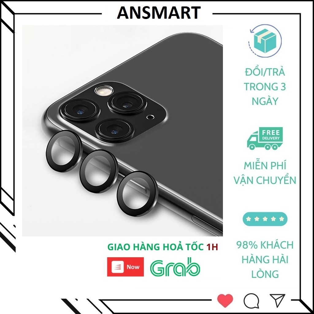 Viền bảo vệ camera iphone Bộ dán bảo vệ camera iphone 11 - 11 pro - 11 promax - 12 pro - 12 promax