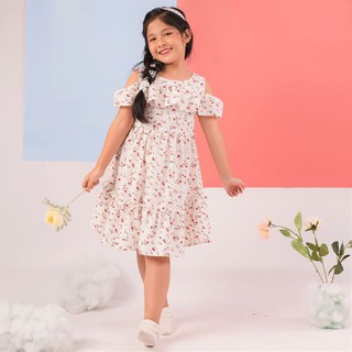 Váy cho bé gái xinh đẹp, cao cấp Econice V014, Size trẻ em 5-10 tuổi mặc mùa hè