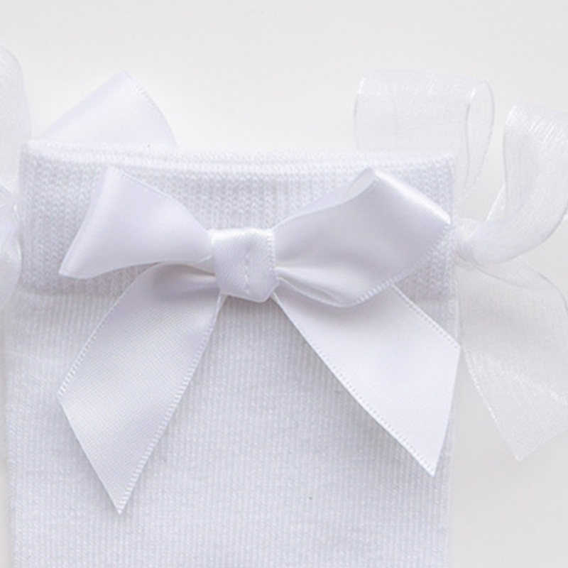 Set 8 Đôi Vớ Dài Trung Bình Vải Satin Đính Nơ Ruy Băng Màu Trắng Đen Phong Cách Lolita Nhật Bản Cho Học Sinh