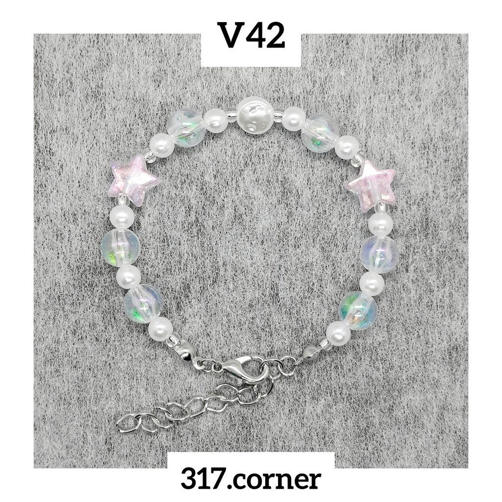 Vòng tay hạt cườm phối ngôi sao hologram - V42 - 317.corner