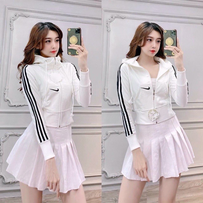 Áo khoác lửng Cton thời trang, áo khoác nữ