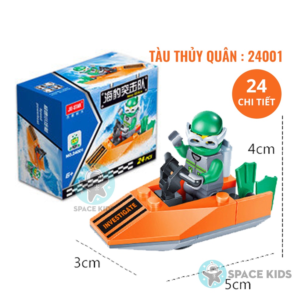 Đồ chơi mô hình lắp ráp 3D chủ đề Hải quân từ 24 đến 37 cho bé