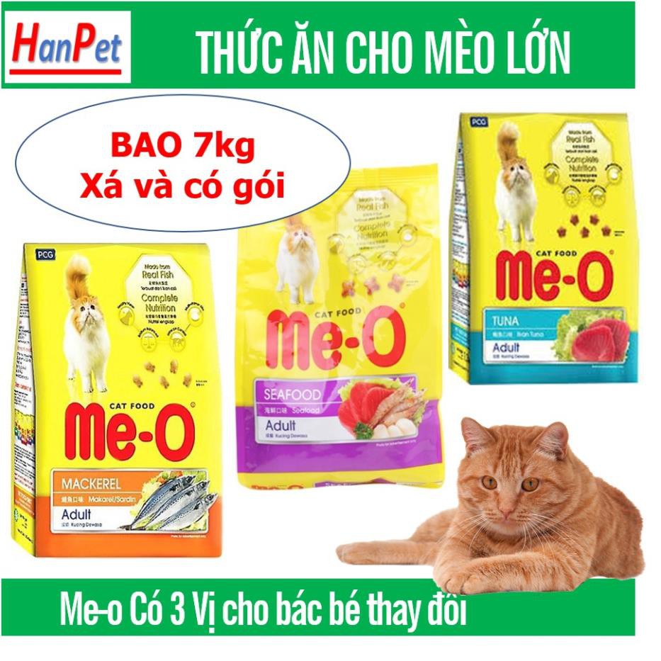 Hanpet.GV- Me- o KEOS bao 7kg Thức ăn dạng hạt cho mèo lớn vị CÁ NGỪ &amp; HẢI SẢN&amp;cá thu đồ ăn mèo trưởng thành