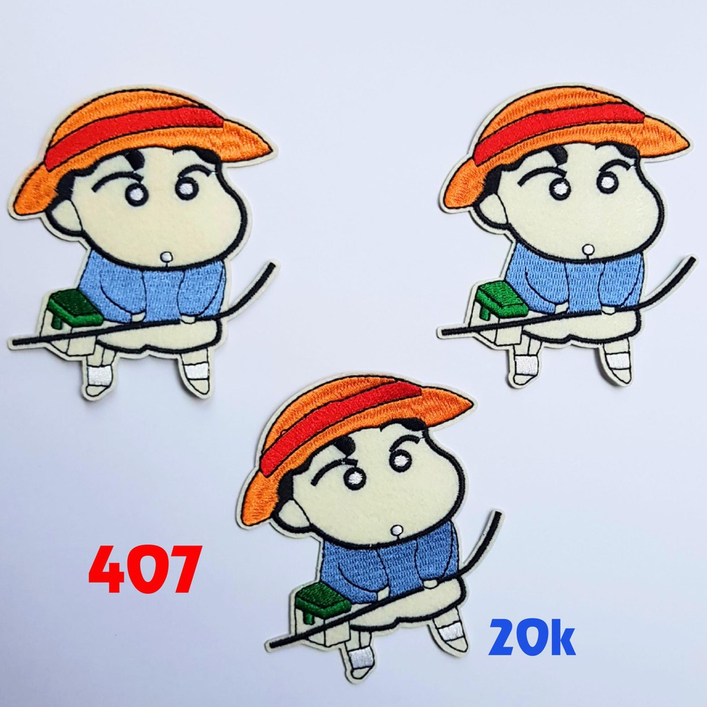 Sticker vải, patch ủi cu Shin 407