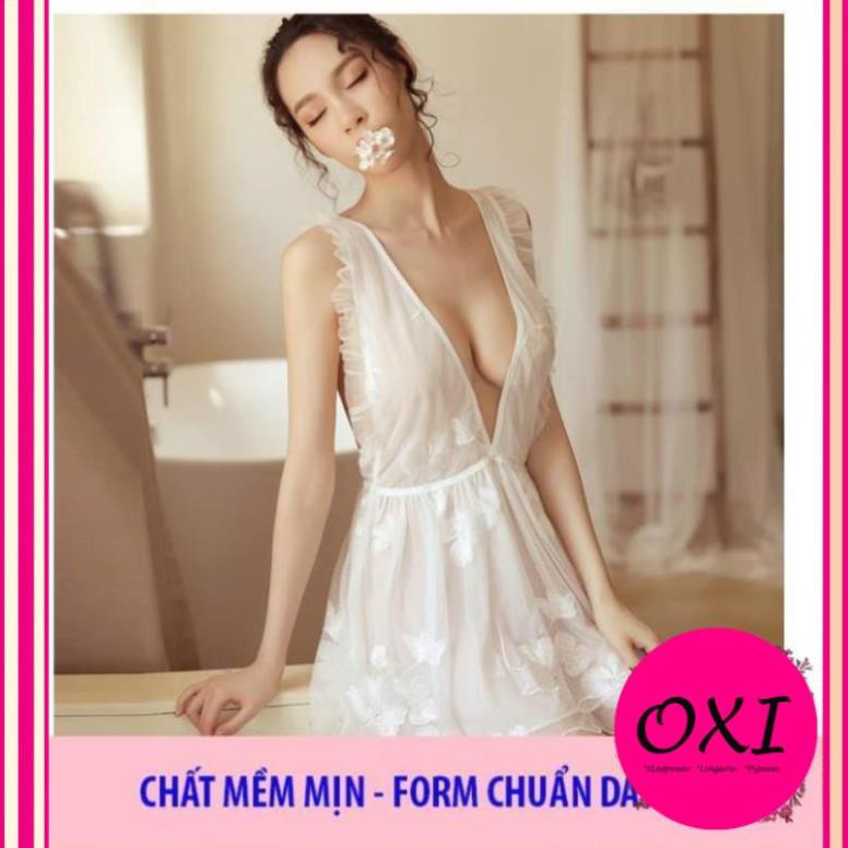 [  Siêu Đẹp- LOẠI I] Váy ngủ sexy ren hoa nữ hoàng quyến rũ B1027